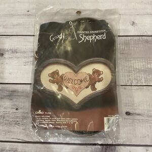 Good Shepherd Counted Cross Stitch Kit Beary Welcome With Heart Frame 83529
